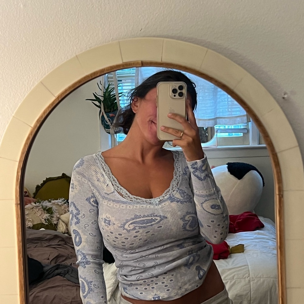 Light Blue Paisley Thermal